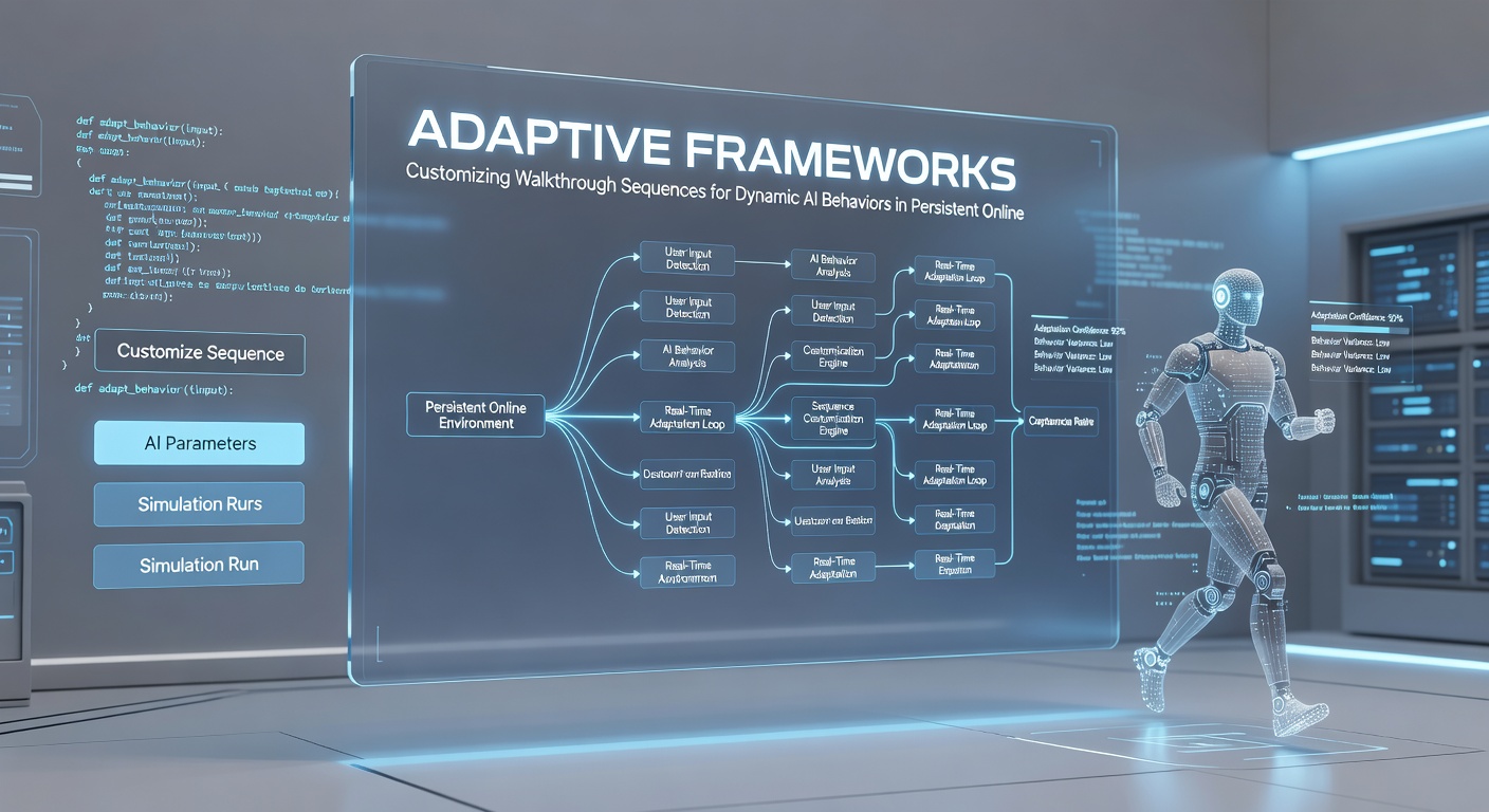 Detailed view of sequence customization layers adapting to AI behavior changes in real time